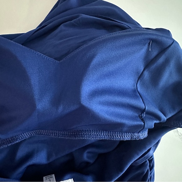 EMERALD SUNDAE | Draped-Neck Bodycon Dress  | Blue | Size: L - Picture 8 of 11